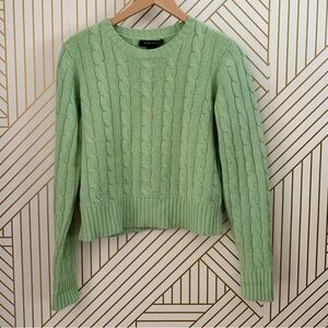Harold’s Cashmere cotton blend cable knit Sweater cottagecore coquette girl boho